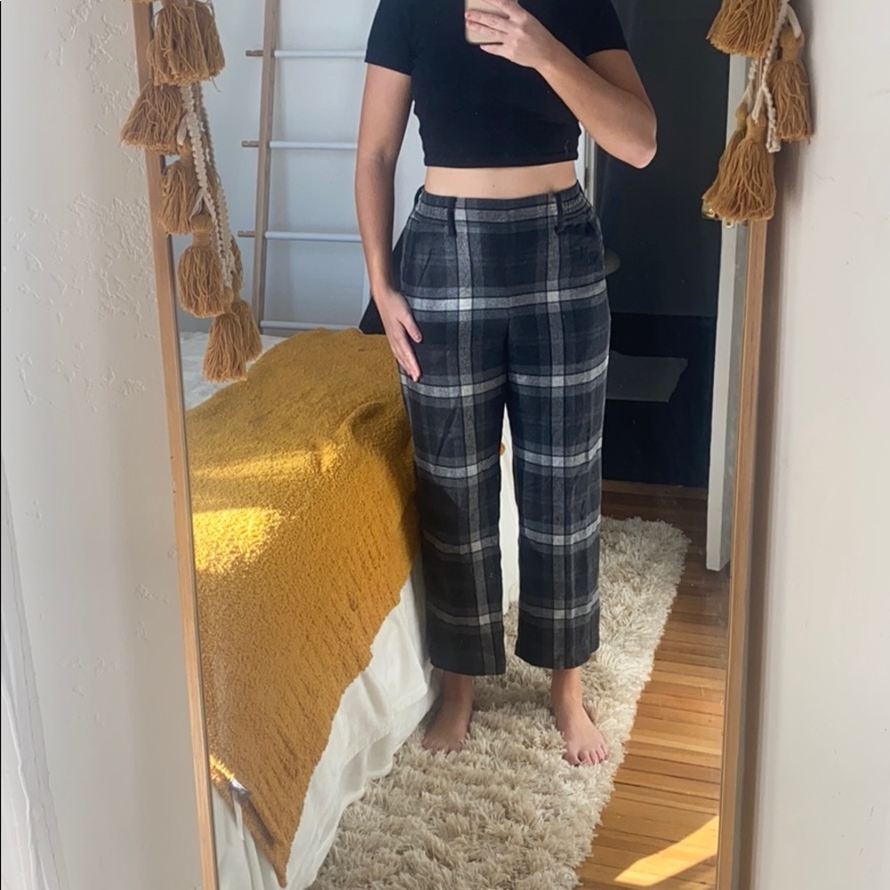 Wilfred plaid wool trousers